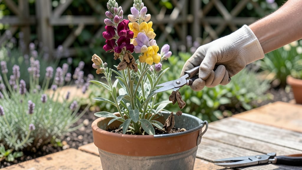 How to Deadhead Snapdragons in Pots: Pinch-Bloom Technique for Nonstop Color