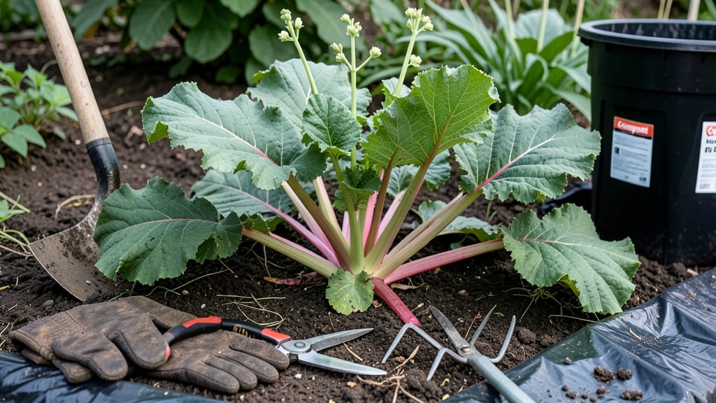 How To Get Rid Of Rhubarb: Boiling Water Barrier That Smothers Roots Fast *(rejectedSubtitle)*