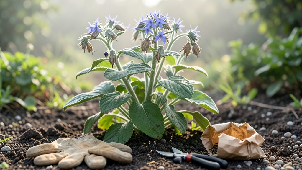 How to Collect Borage Seeds: Dried Flower Clusters for Next Year’s Garden