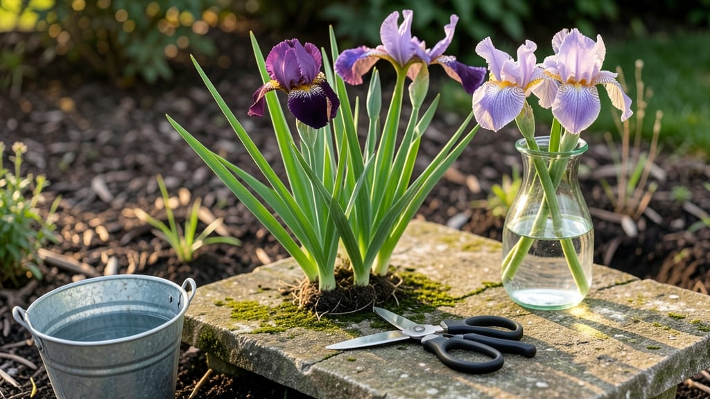 How to Cut Iris Flowers for Vase: Stems Lasting 10 Days Longer