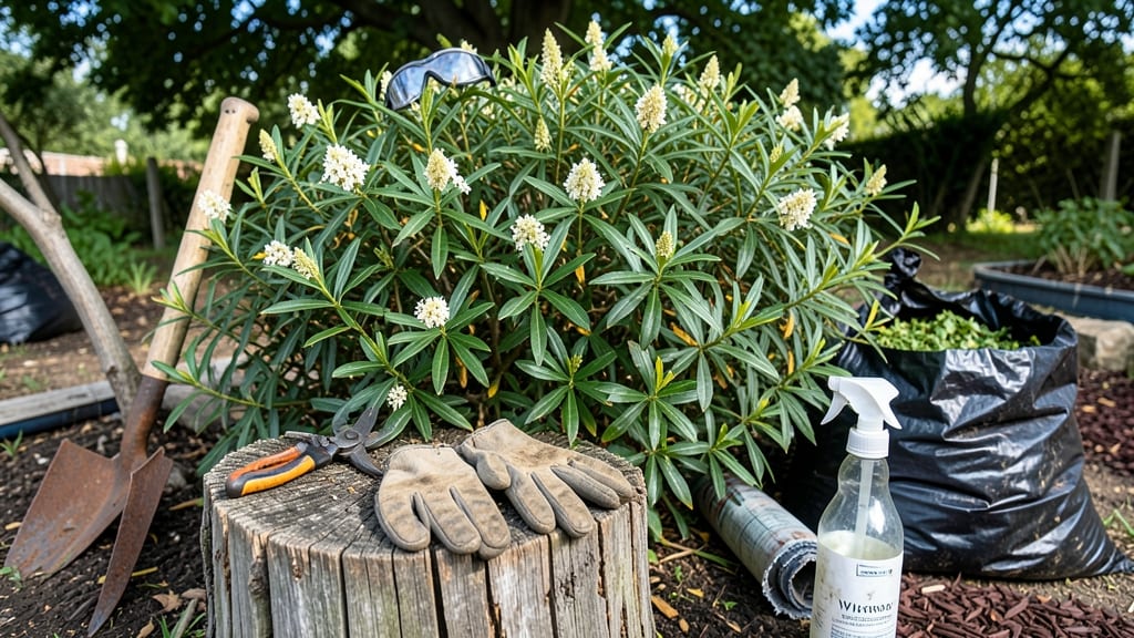 How to Get Rid of Privet: Boil-and-Pour Barrier for Permanent Eradication